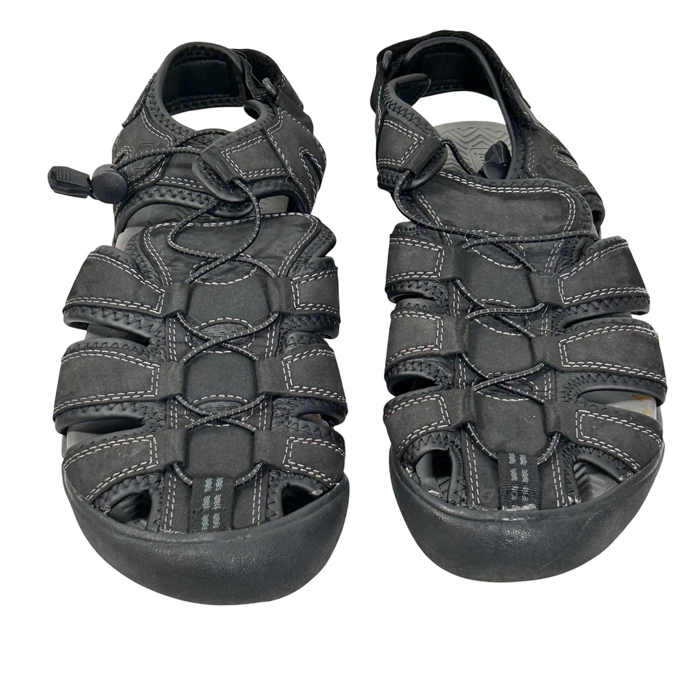 Khombu Fisherman Sandals‎ Mens 9 Black Closed Toe Hiking Outdoor Water Shoes